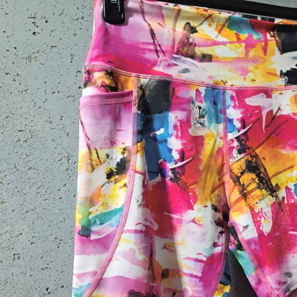 #061 Sz XL Leggings / Abstract Activewear Sports Bottom Rebelious by Maya Elious - Picture 6 of 12